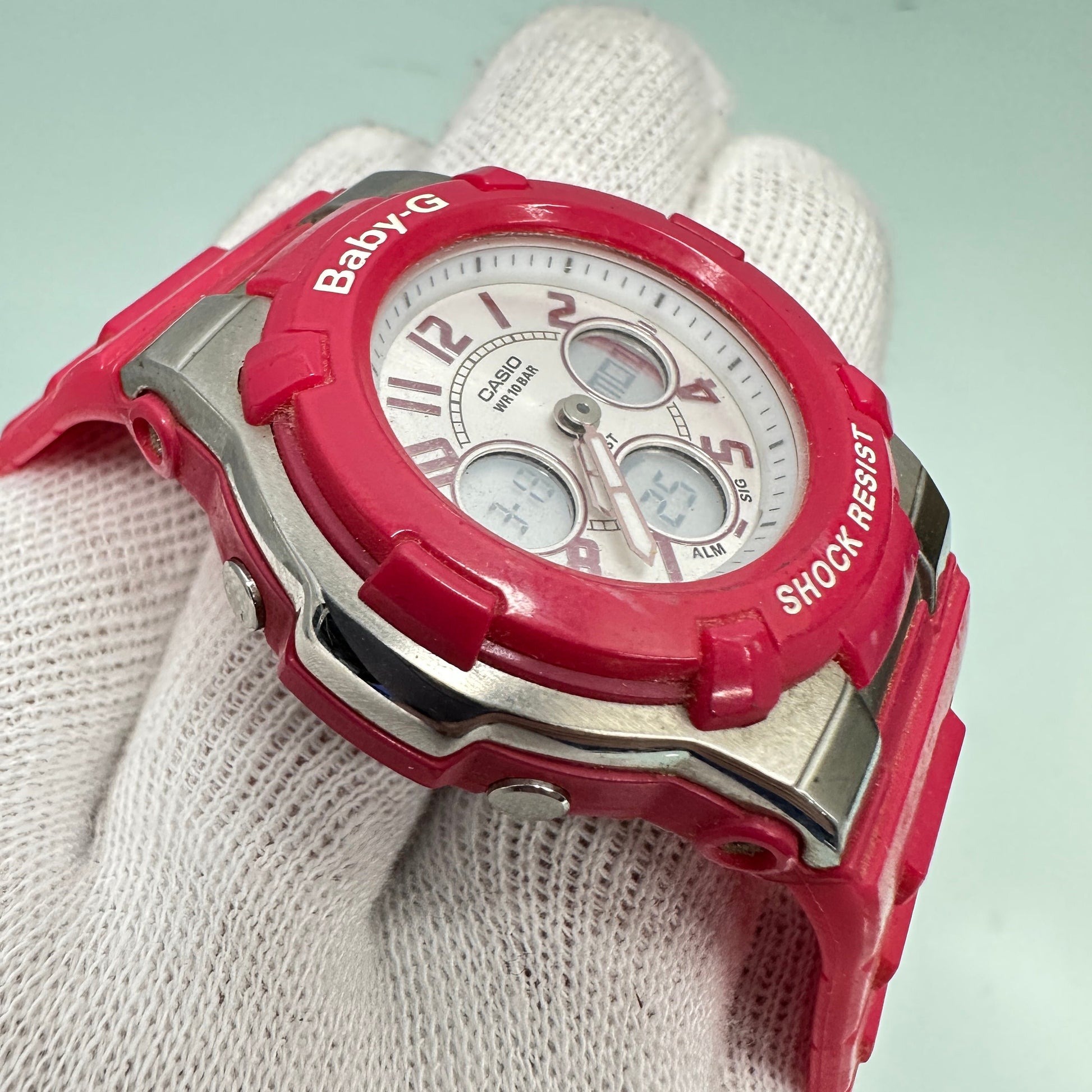 Casio Baby-G G-Shock Chunky watch - Pink and Steel