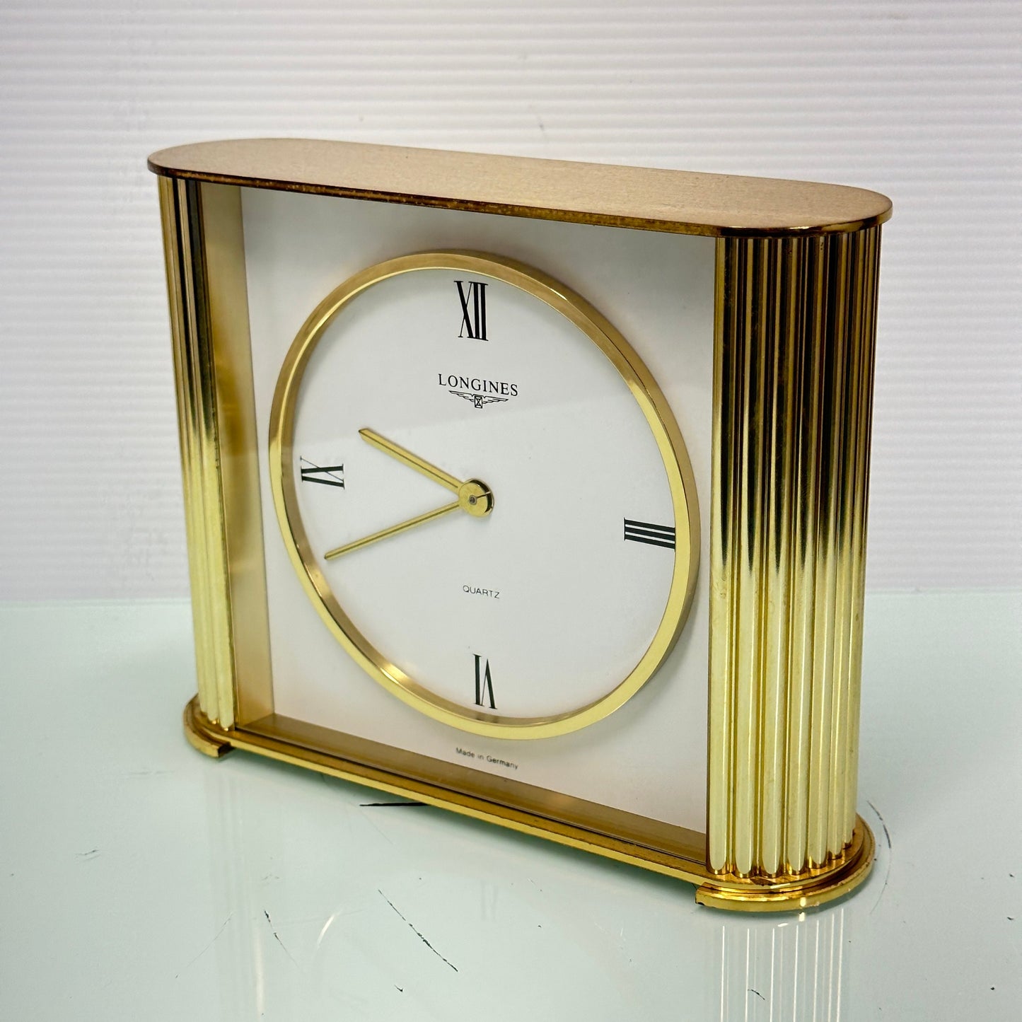 Longines MCM Gold Plated Mantle Clock - Quartz movement