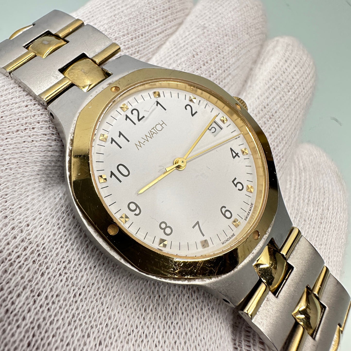 M Watch by Mondaine Metal Classic Two-Tone Gold and Stainless Men’s Swiss Watch