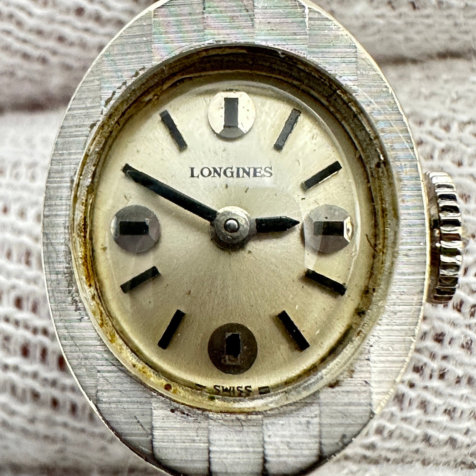 Vintage Longines 14k Solid White Gold Watch c. 1972