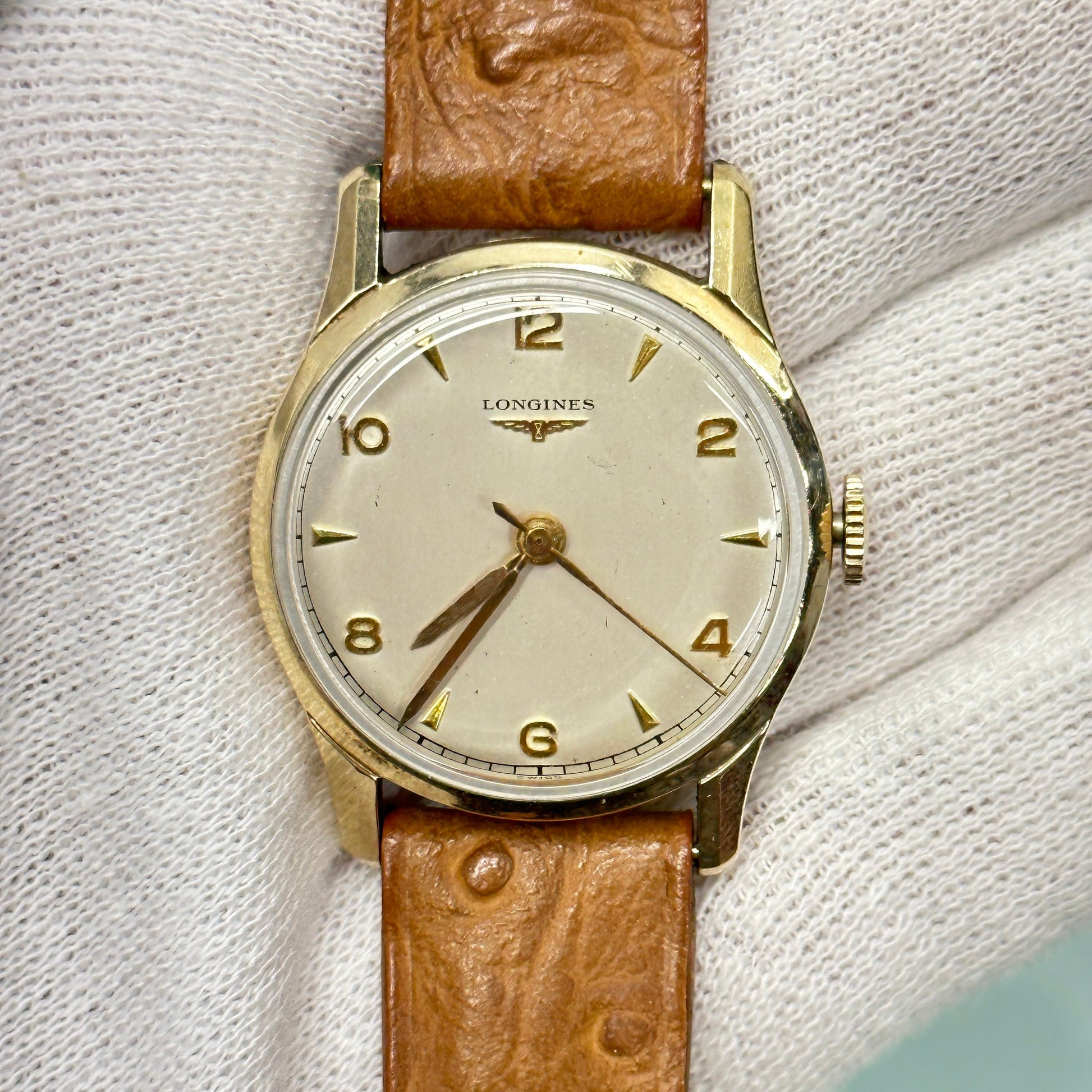 Longines Vintage 10k Gold Wind Up Watch c. 1943