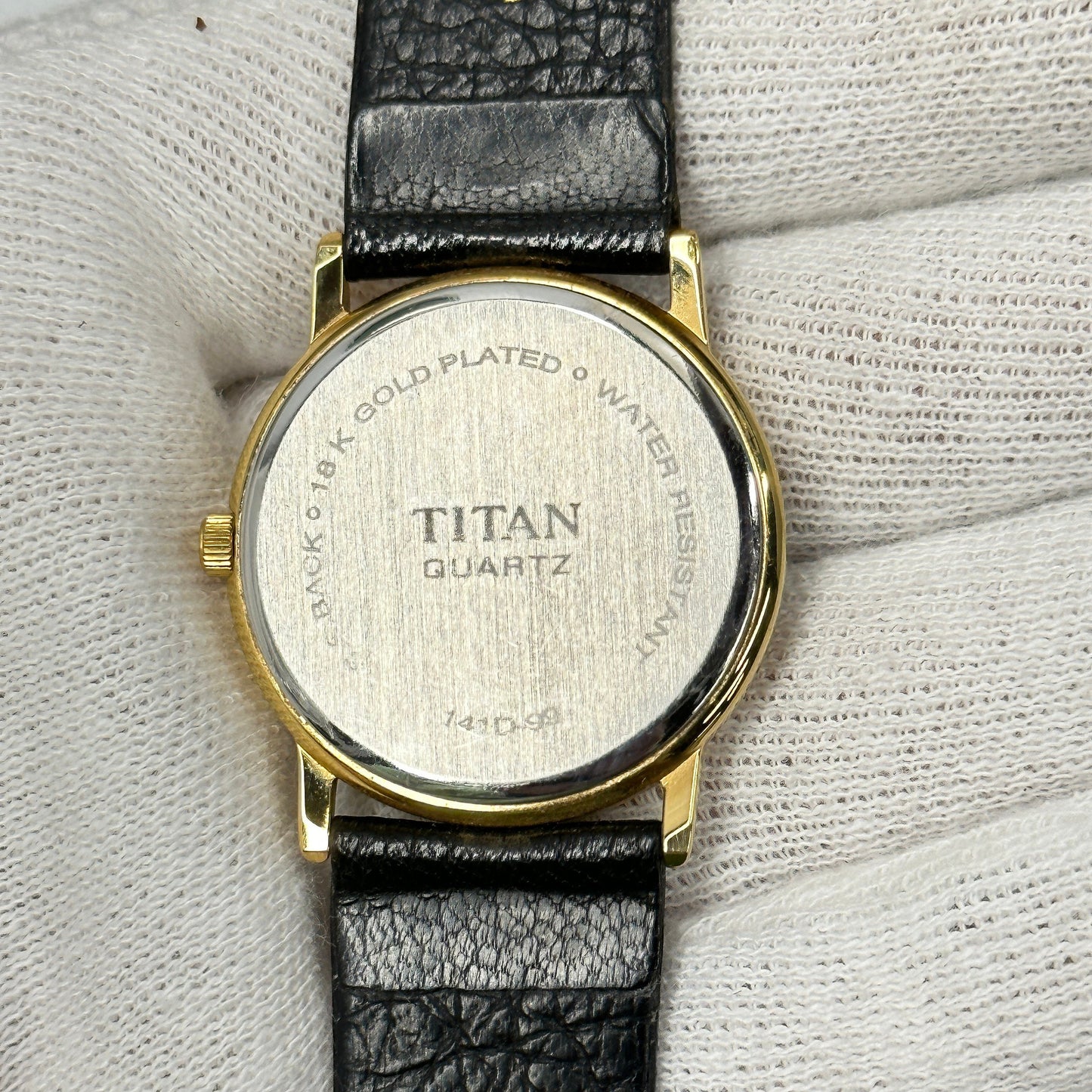 TITAN 18k Gold Plated Quartz Unisex Watch c.1999