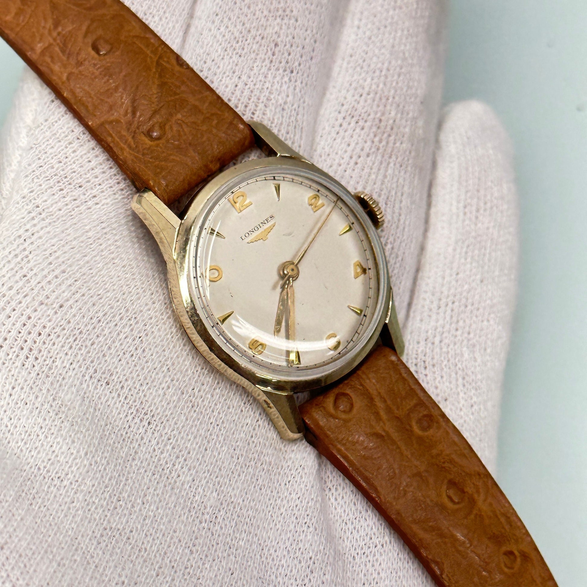 Longines Vintage 10k Gold Wind Up Watch c. 1943