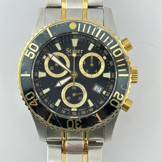 Stauer Diving Black Dial Men’s Wristwatch