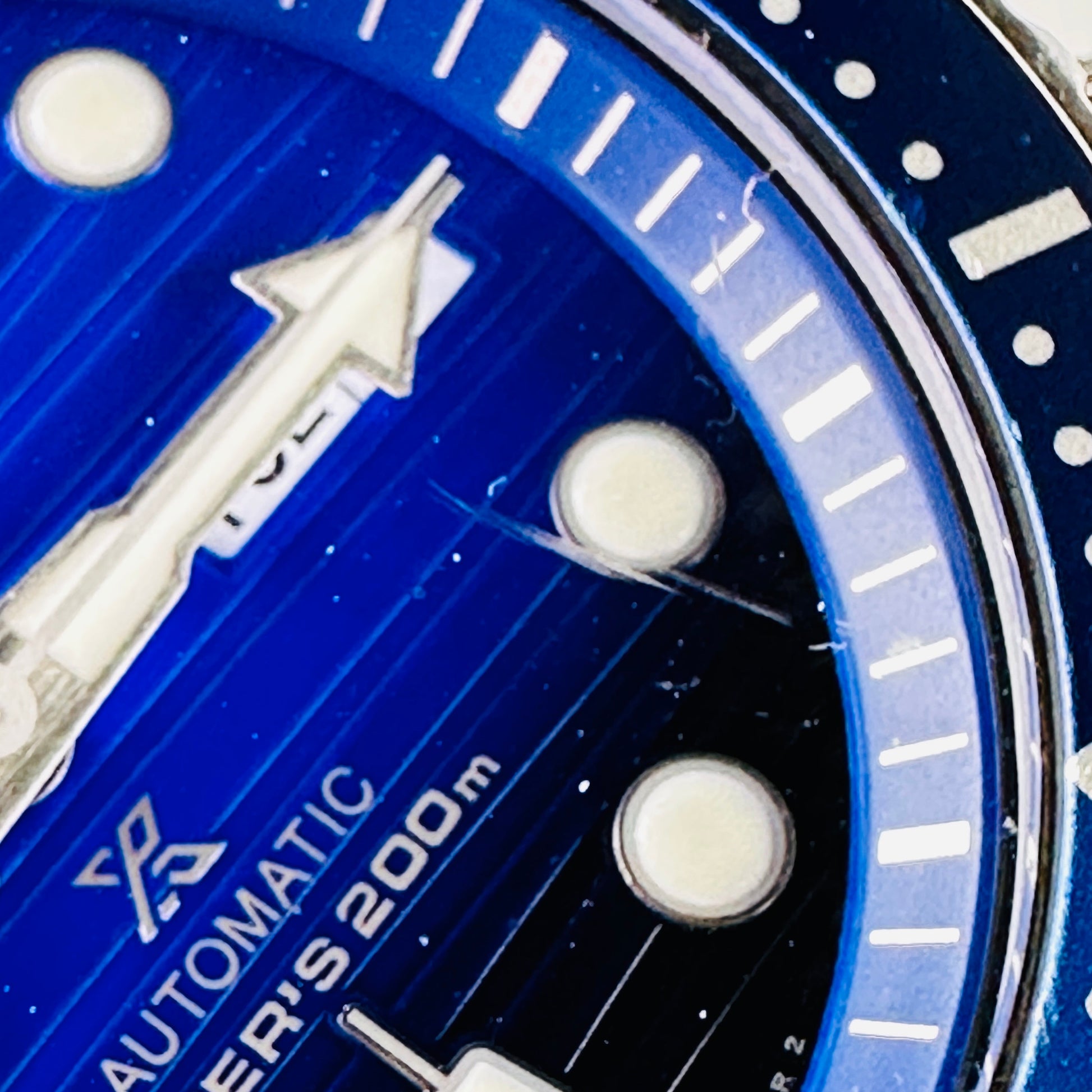 Seiko Prospex PADI Air Diver Ocean Special Edition 200m Automatic Watch with Custom Blue Leather strap