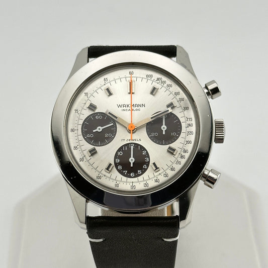 Wakmann Gigandet Chronograph Tri-Compax Valjoux 726 Incabloc 17 Jewel Wristwatch c.1960