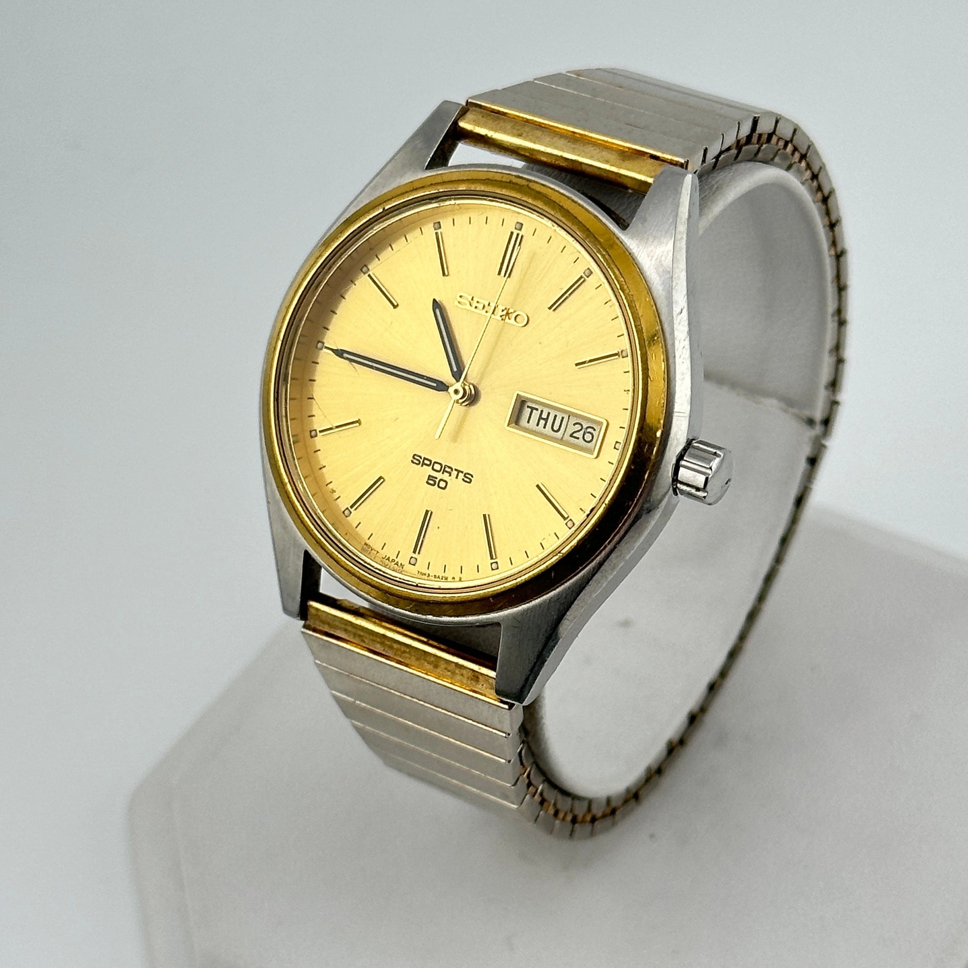 Seiko Sport 50 Two Tone Stainless Steel 37mm Watch