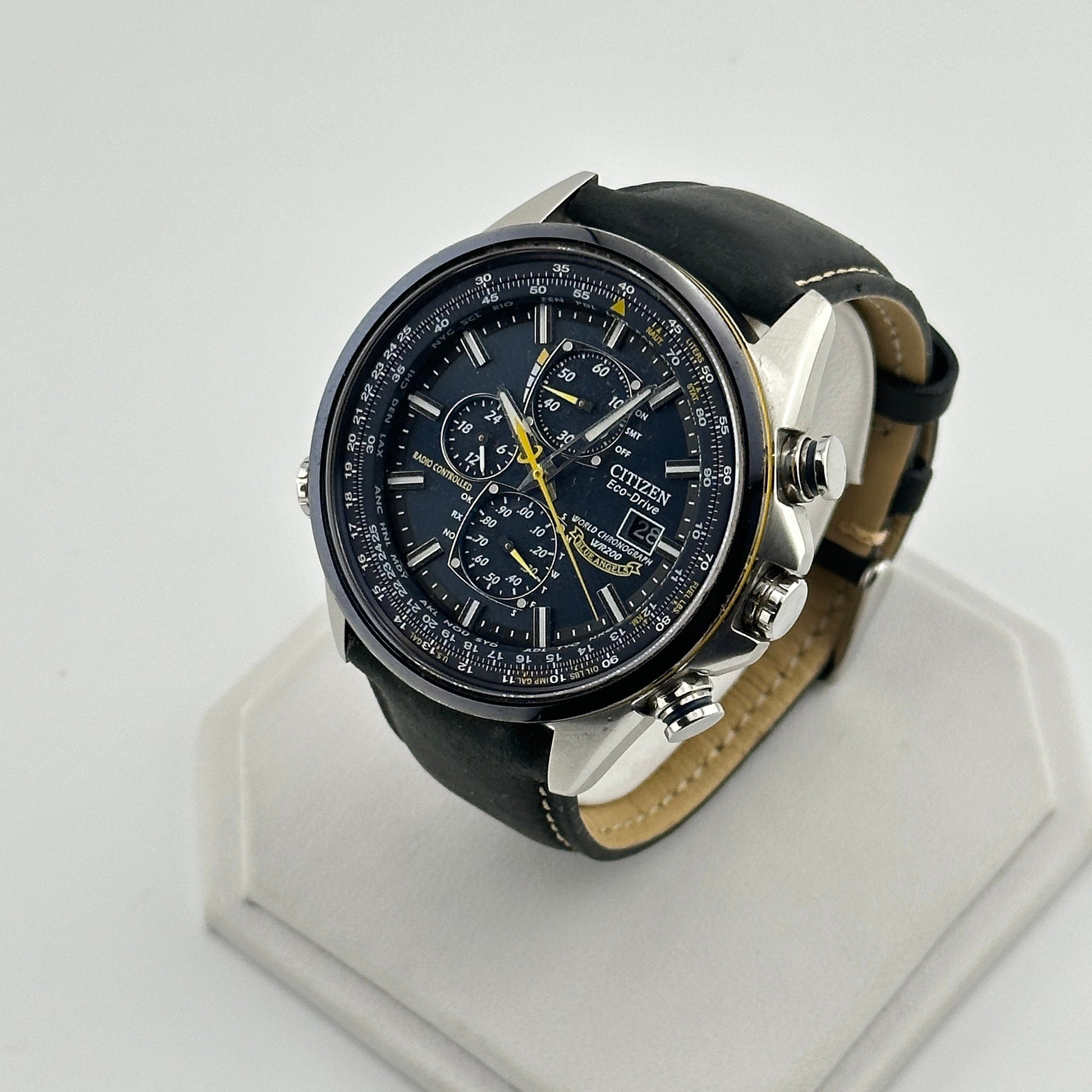 BLUE ANGELS Citizen Eco-Drive a-t World Chronograph Men’s Watch