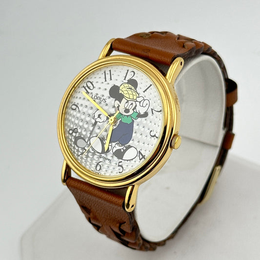 Lorus Golfing Mickey Mouse 34mm Gold Tone Men’s Watch