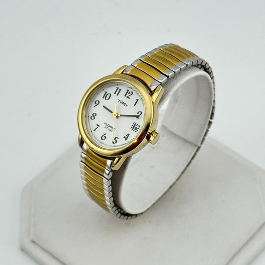 Timex Gold Indiglo 25mm Bracelet Watch