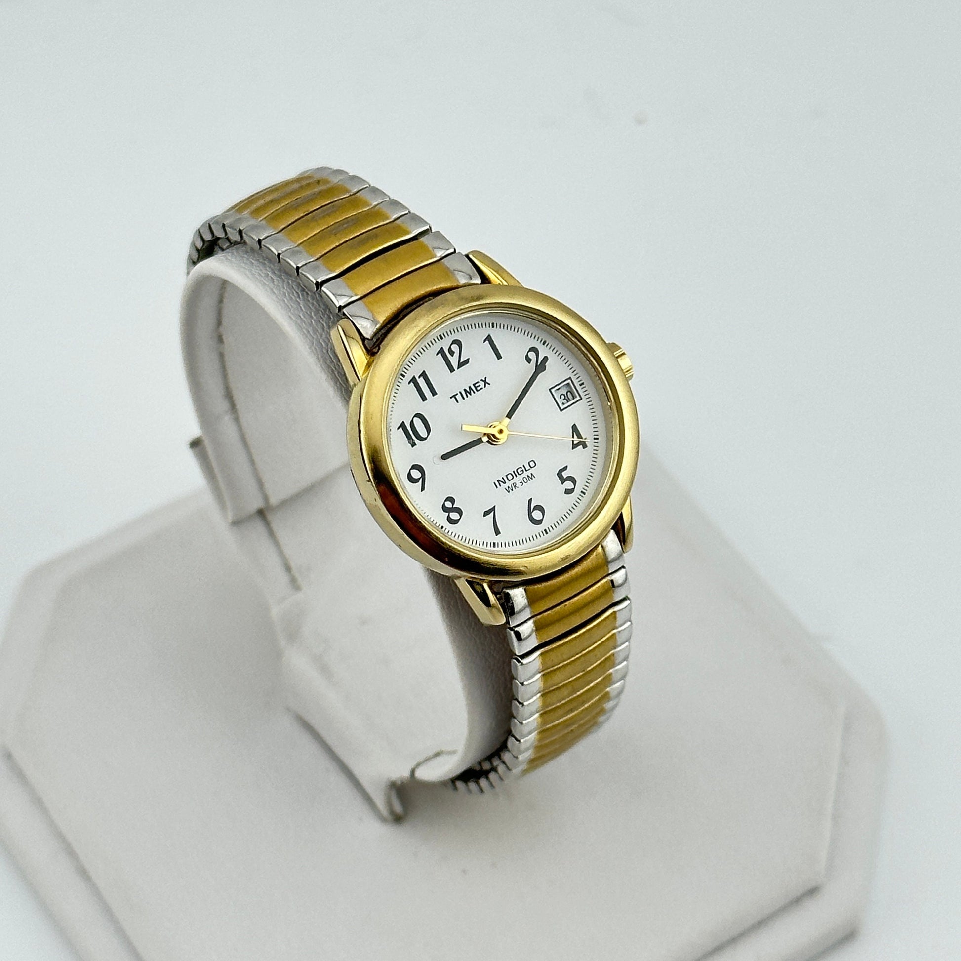 Timex Gold Indiglo 25mm Bracelet Watch