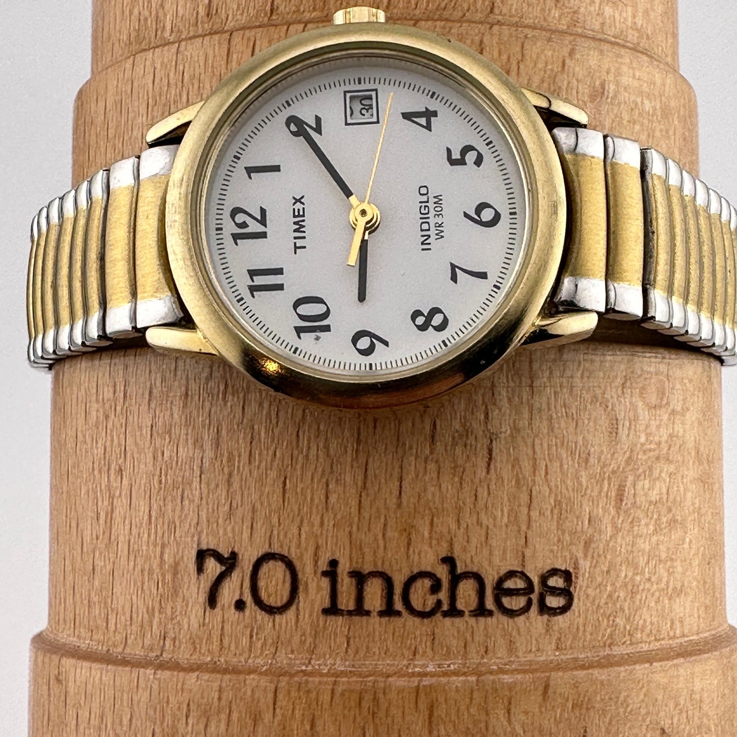 Timex Gold Indiglo 25mm Bracelet Watch