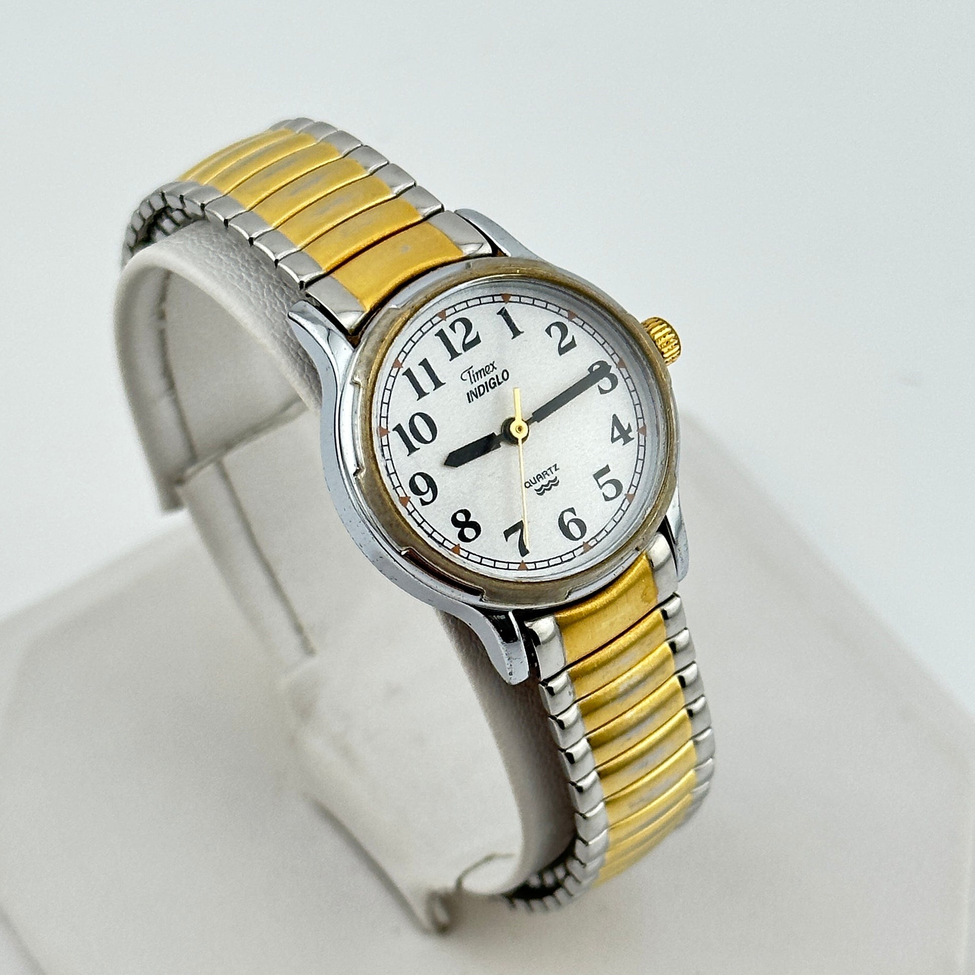 Timex Gold Indiglo 25mm Bracelet Watch