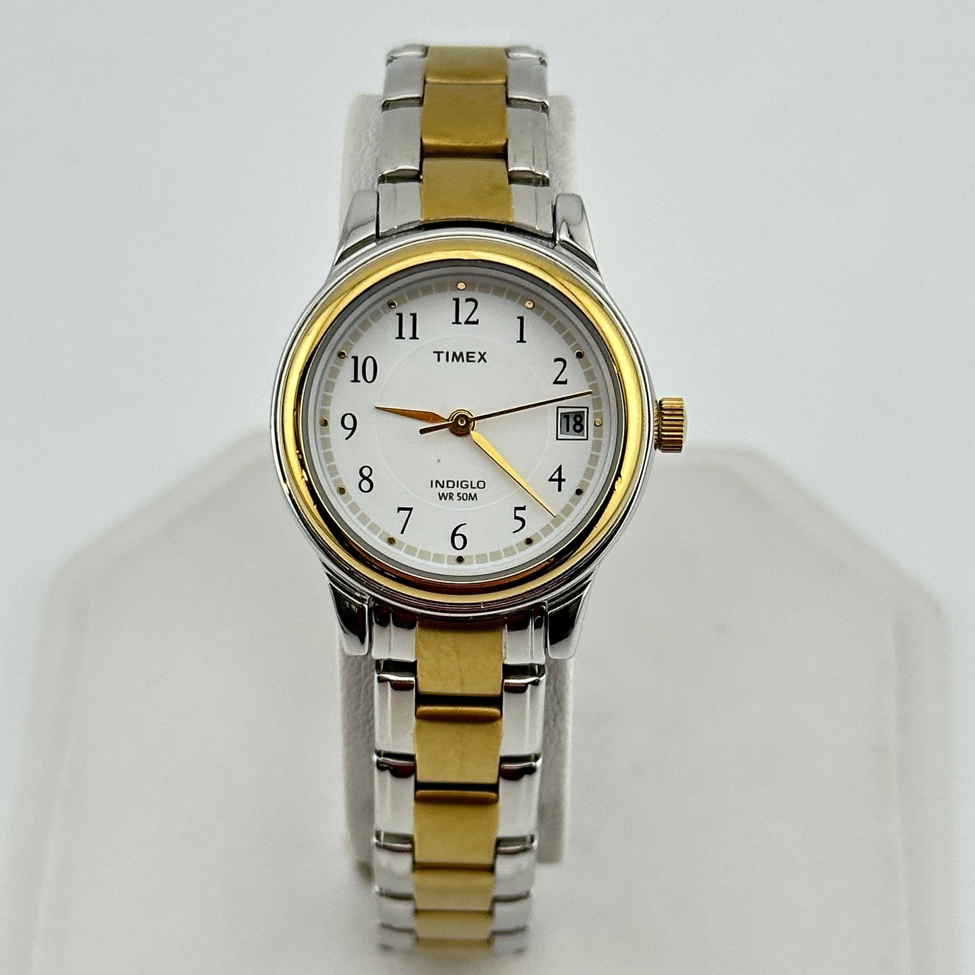 Timex Two Tone Indiglo 25mm Bracelet Watch