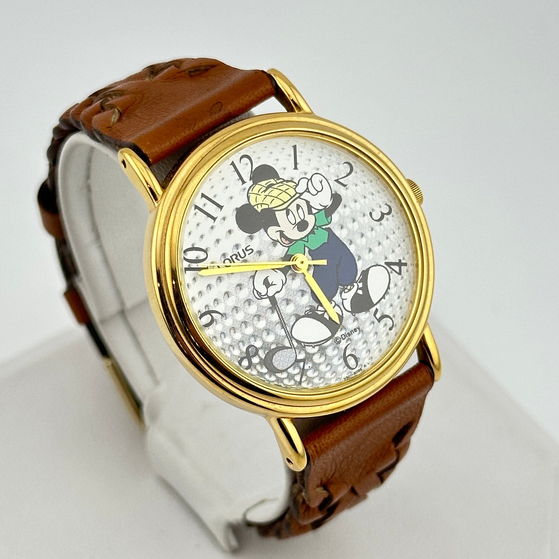 Lorus Golfing Mickey Mouse 34mm Gold Tone Men’s Watch