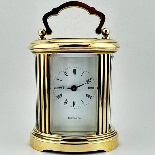 Tiffany & Co. Swiss Made Ovale "Officer's" Carriage Clock by Mathew Norman of London