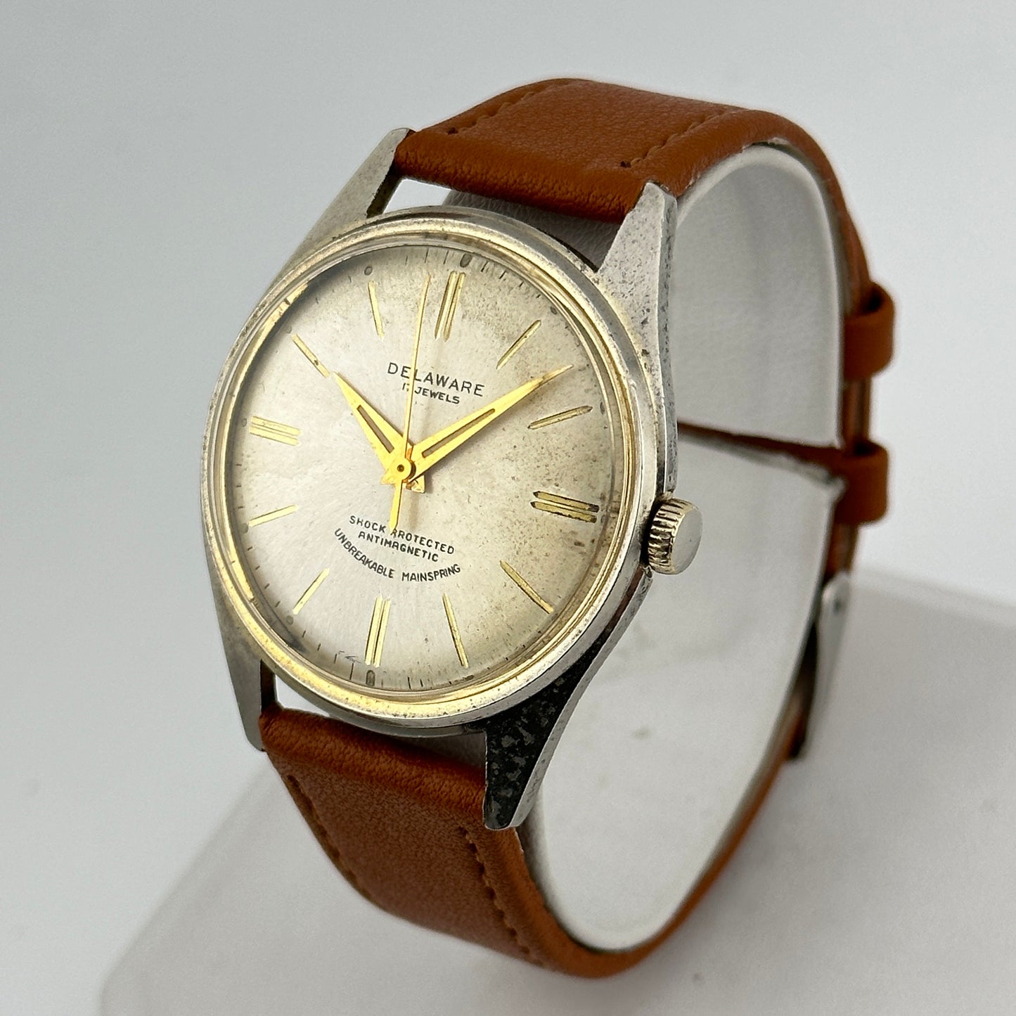 Delaware Vintage 17 Jewel Two-Toned 34mm Manual Wind Watch