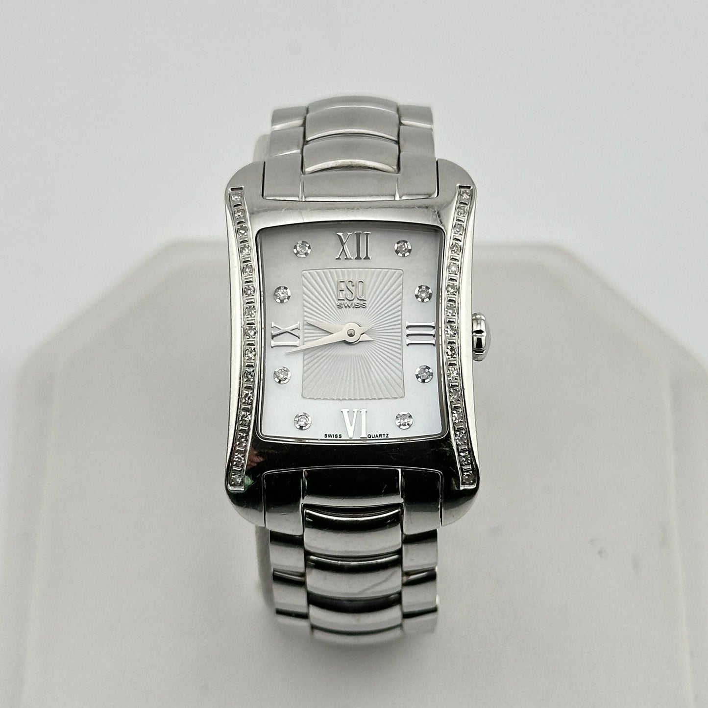 Vintage ESQ Verona Tank Diamond Swiss Quartz Movement 24mm Ladies Watch