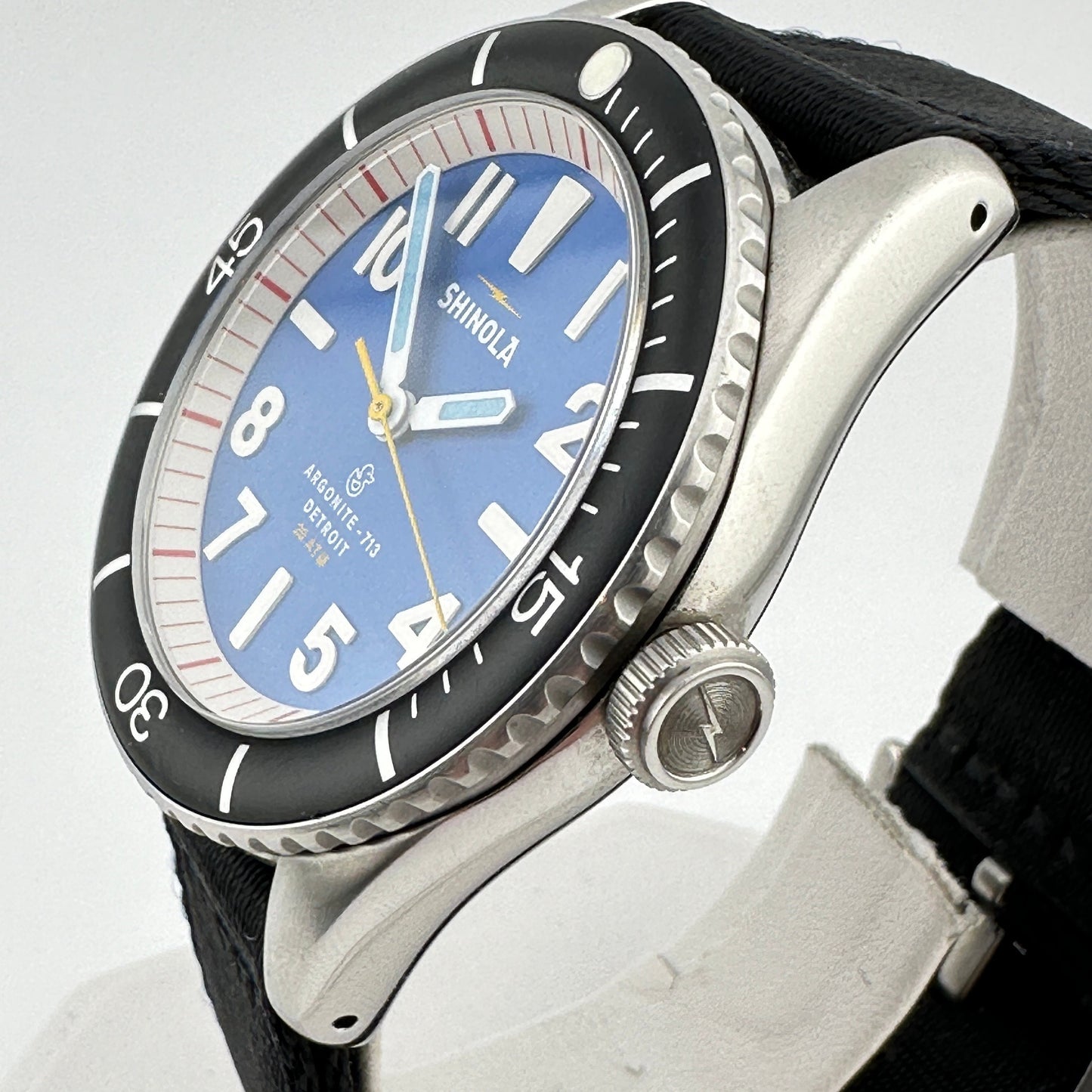 Shinola Argonite 713 “The Duck” Blue Dial 43mm Men’s Diving Watch with 20 ATM Water Resistance