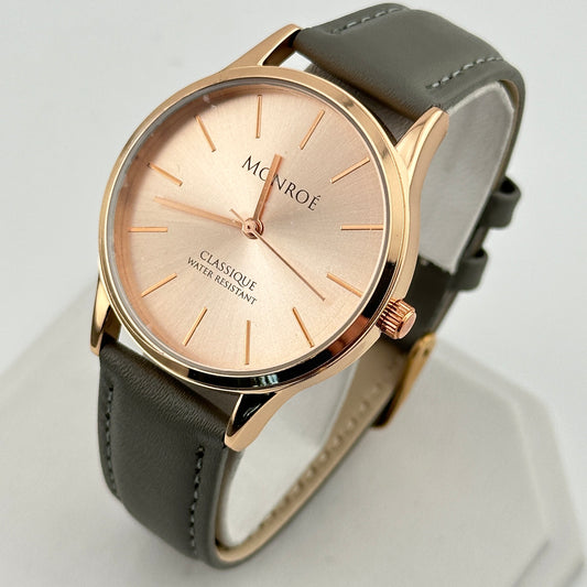 Monroe Rose Gold tone Stainless Steel 36mm Unisex Watch