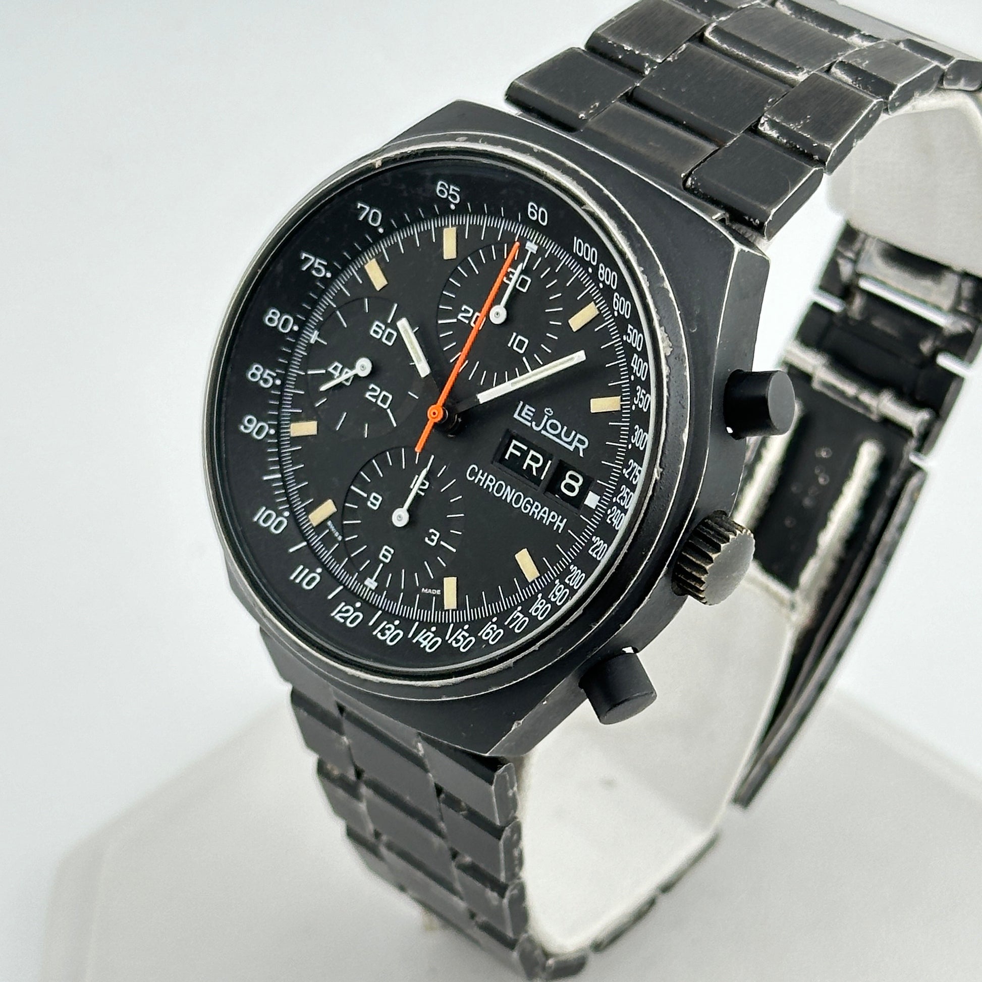 Le Jour Top Gun “Pasadena” Vintage Valjoux 7750 Automatic Chronograph Men’s 41mm Watch c. 1980’s