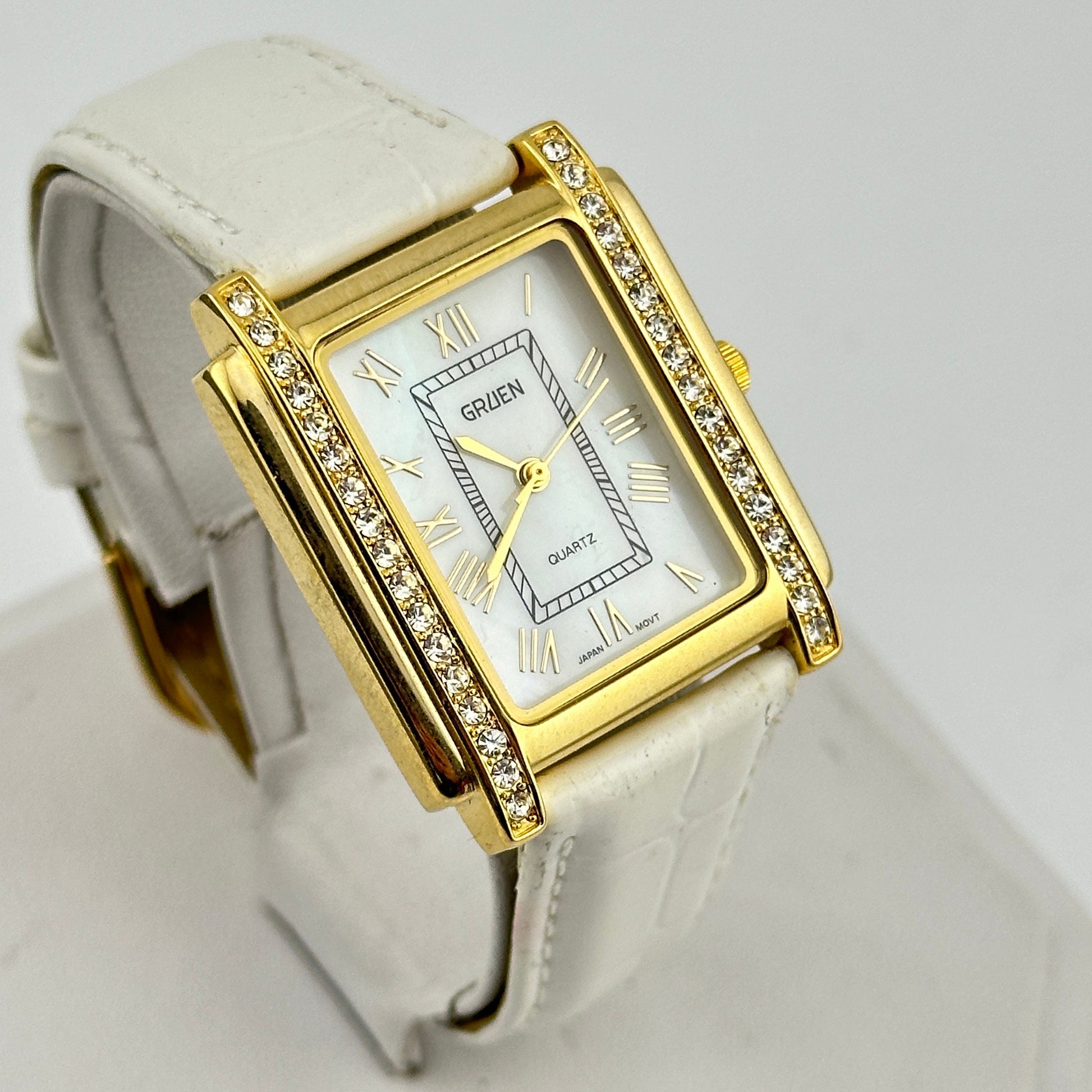 Precision by Gruen Gold Tank Style Ladies 29mm Quartz watch