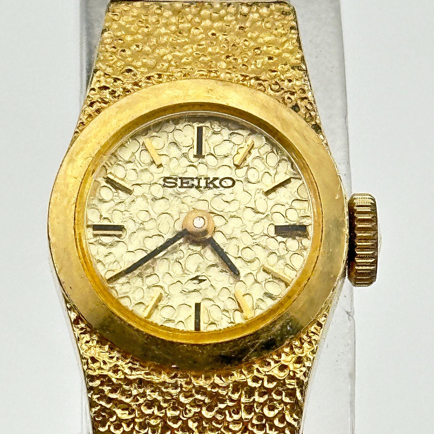 Seiko Gold Tone Quartz 16mm Ladies Cocktail Watch c. May 1979