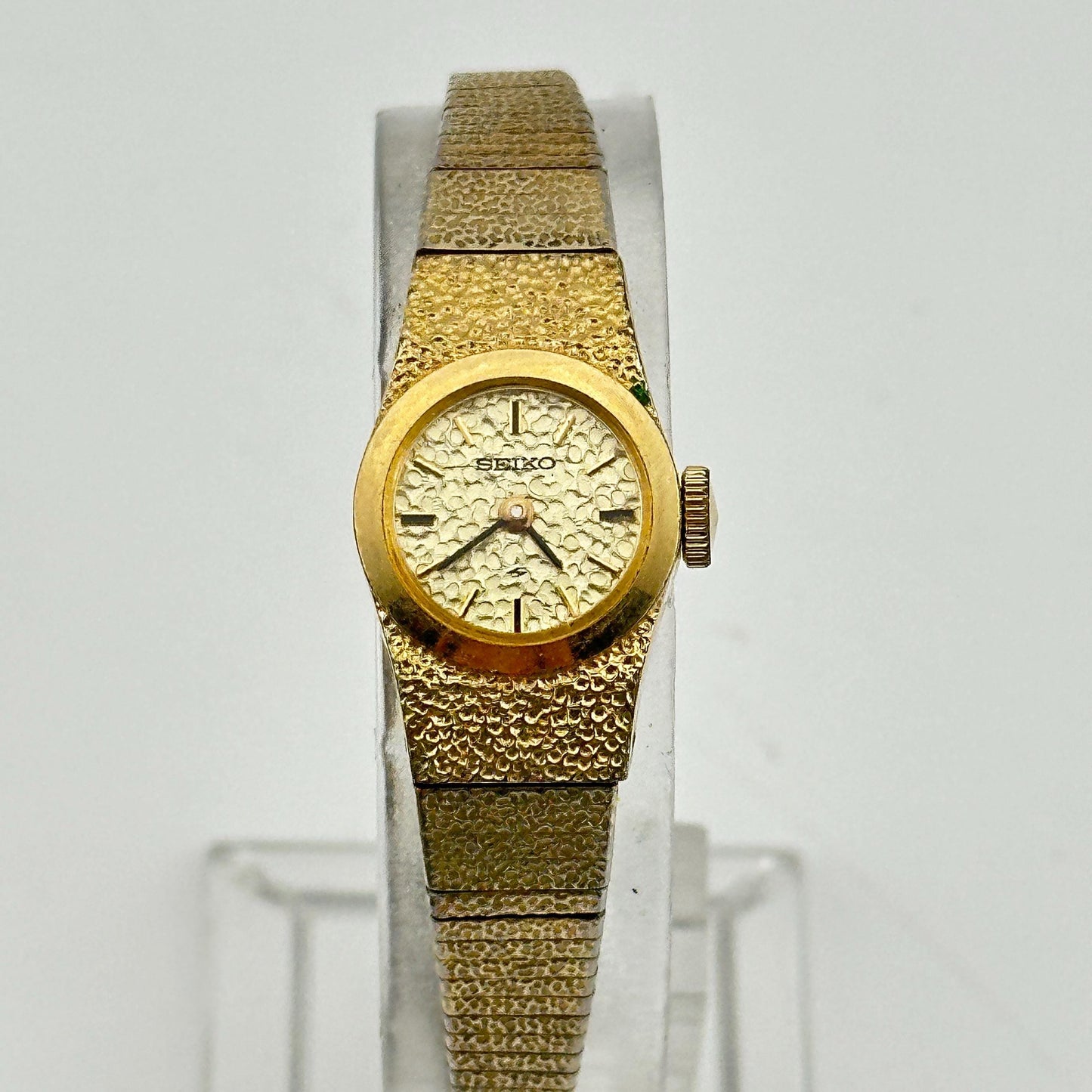 Seiko Gold Tone Quartz 16mm Ladies Cocktail Watch c. May 1979