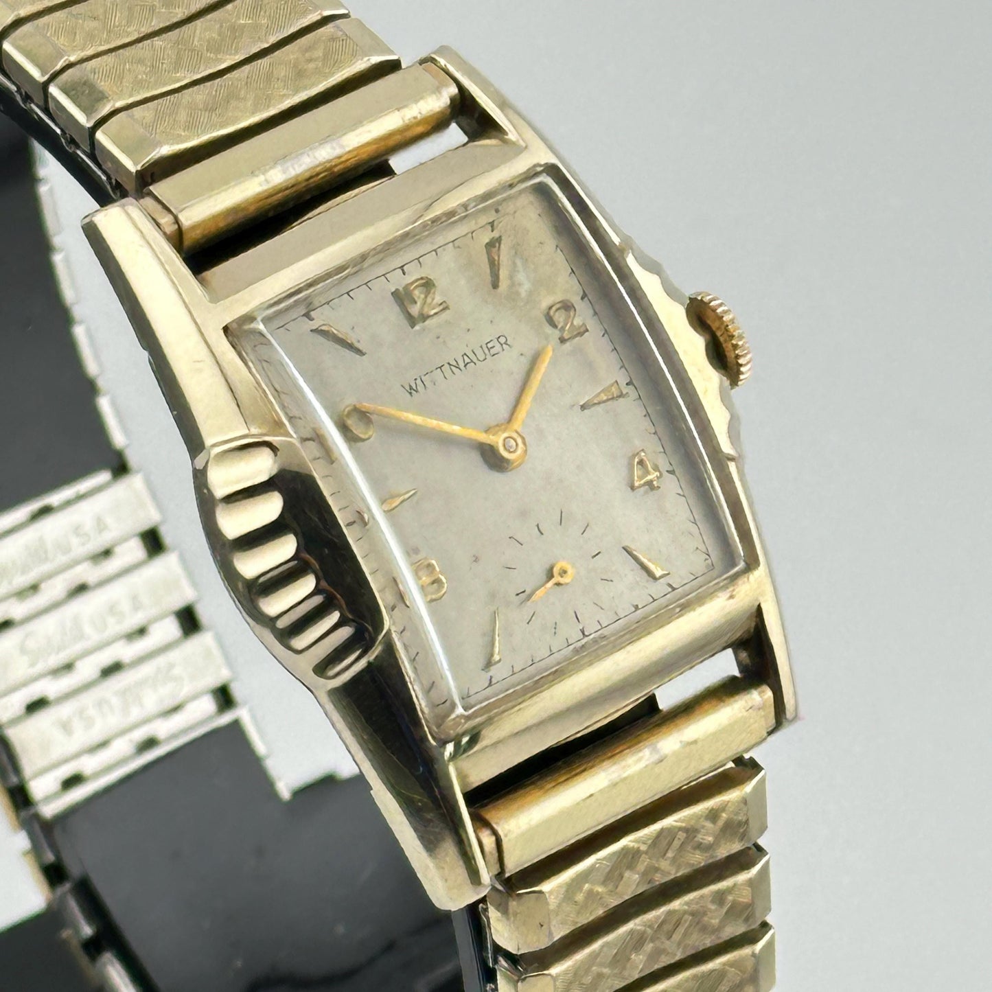 Wittnauer Art Deco 10k Gold Swiss 28mm Men’s Tank Watch