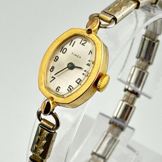 Timex Gold Manual Wind 19mm Ladies Cocktail Wristwatch c.1960s