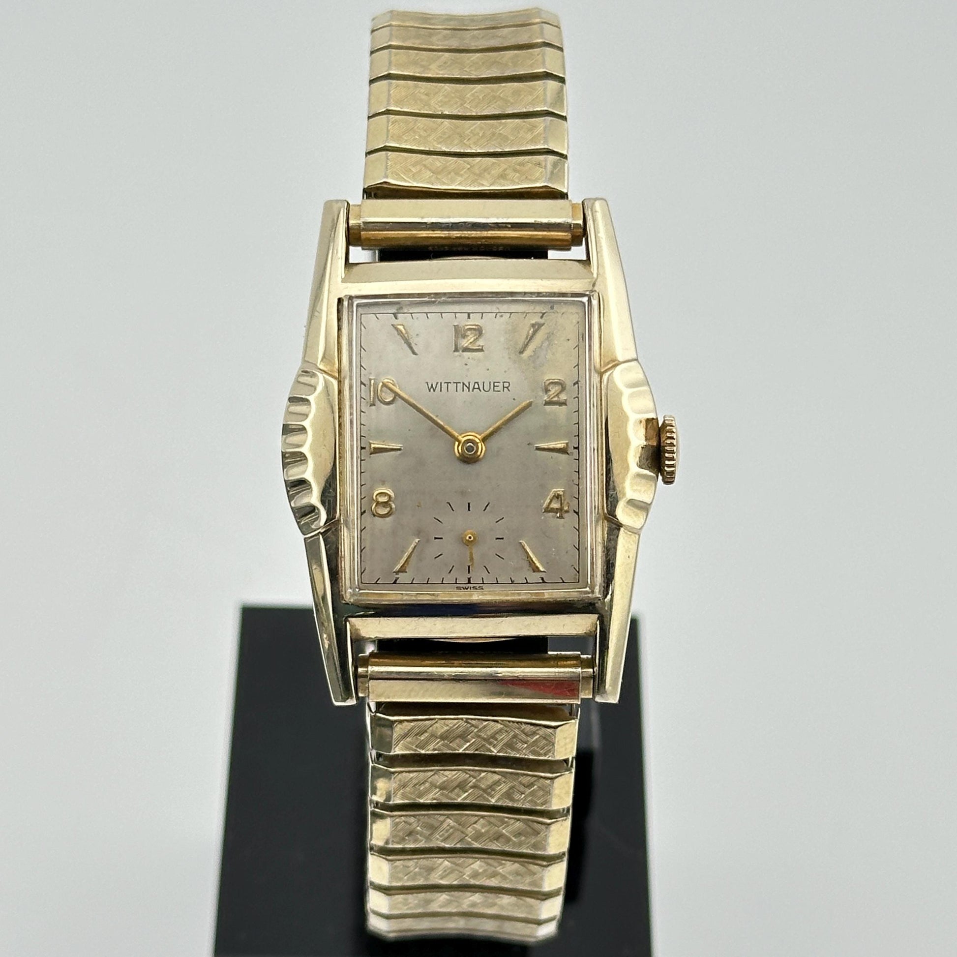 Wittnauer Art Deco 10k Gold Swiss 28mm Men’s Tank Watch