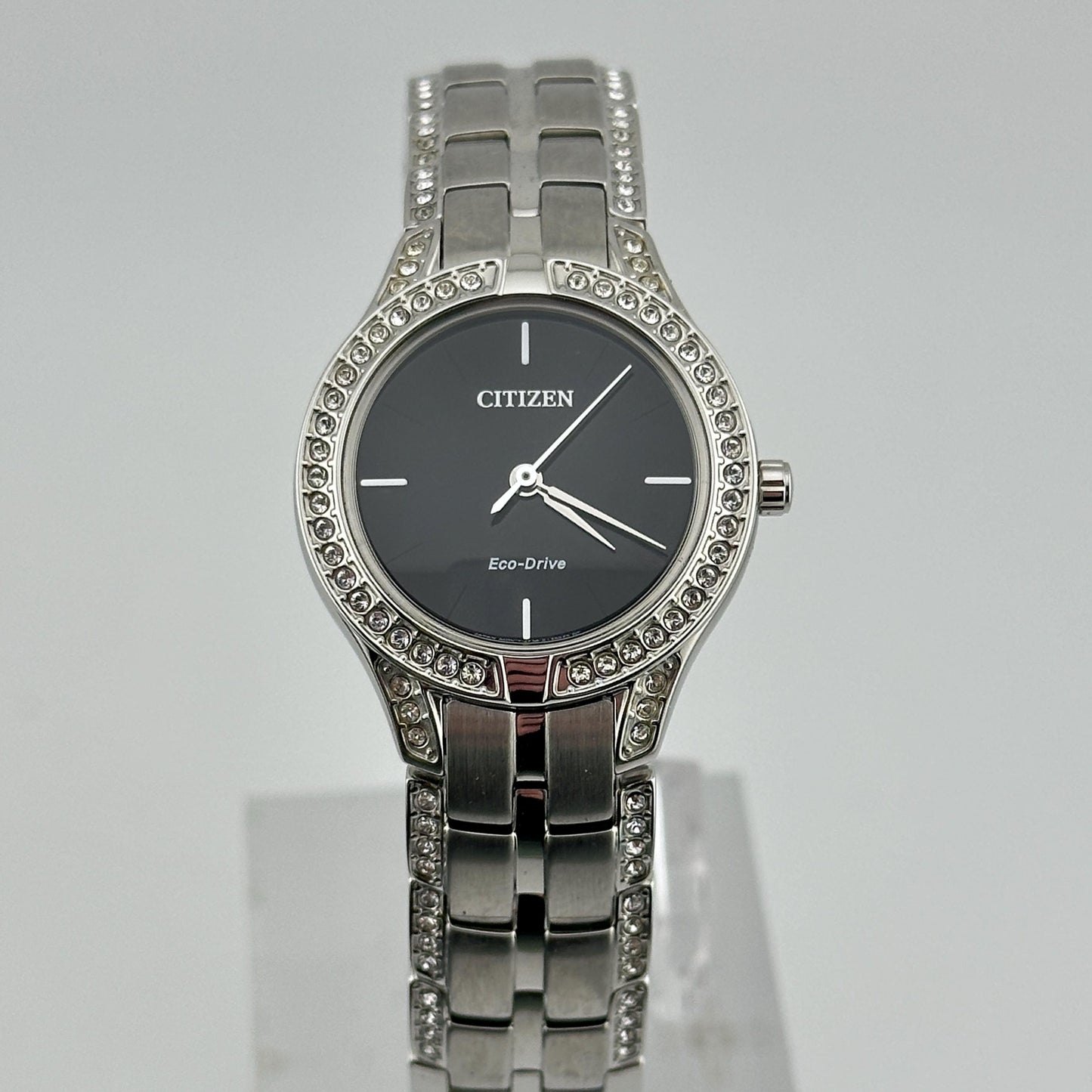 Citizen Silhouette Eco-Drive Stainless steel 28mm Ladies watch with Crystal bezel