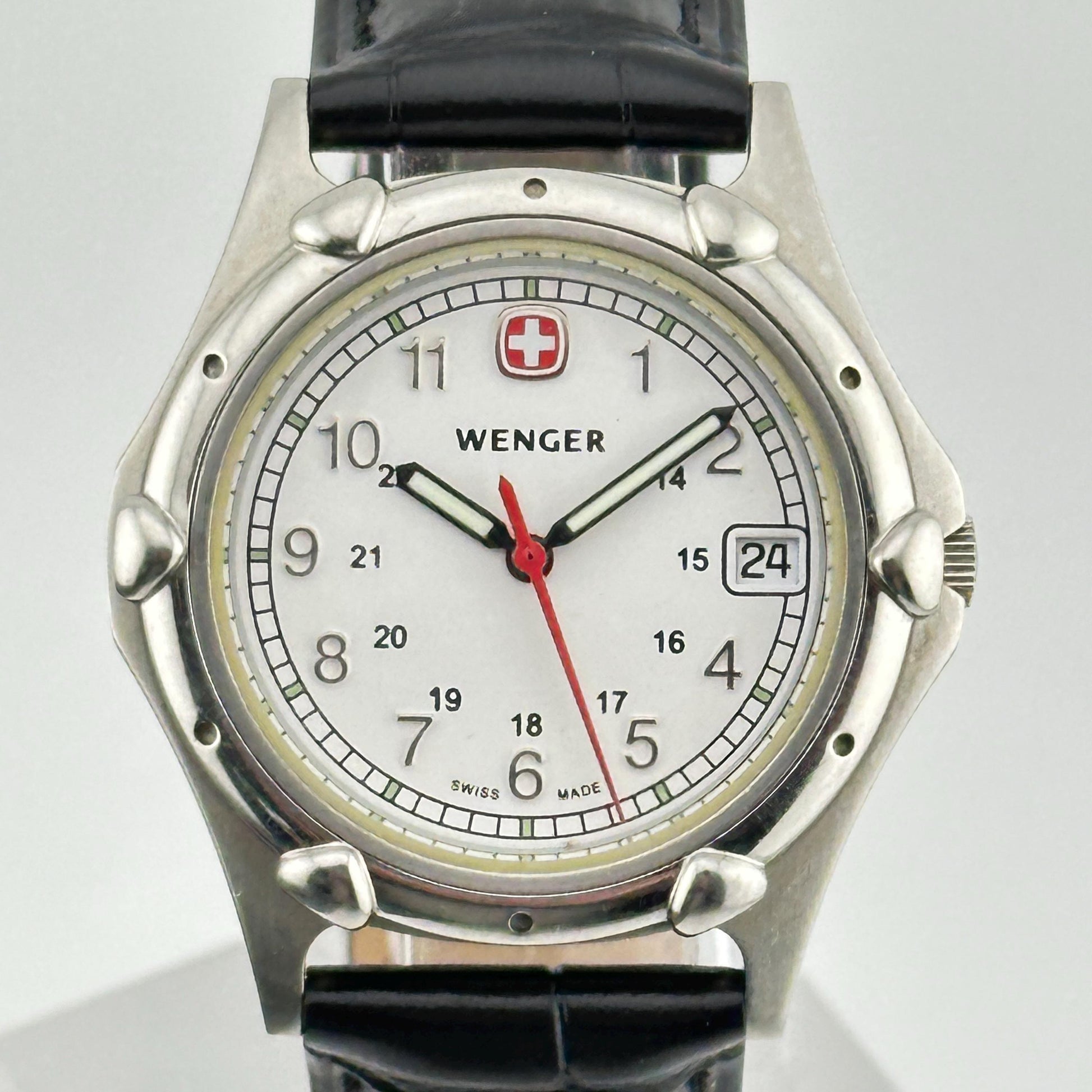 Wenger SAK Design White Dial Swiss Military 37mm Mens Watch