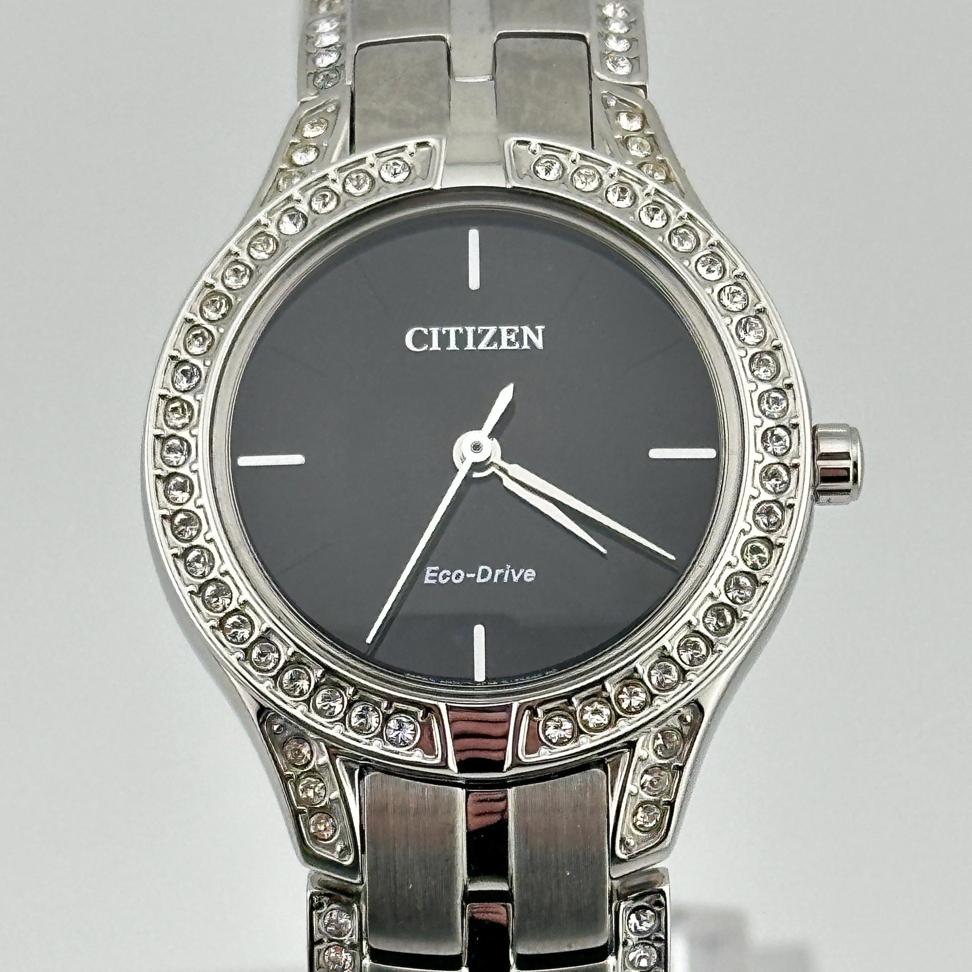 Citizen Silhouette Eco-Drive Stainless steel 28mm Ladies watch with Crystal bezel