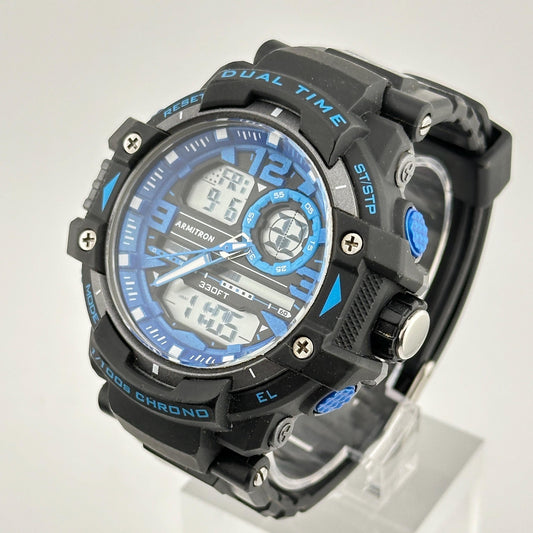 Armitron Pro Sport Dual Time Analog/Digital Chronograph 52mm Mens Watch