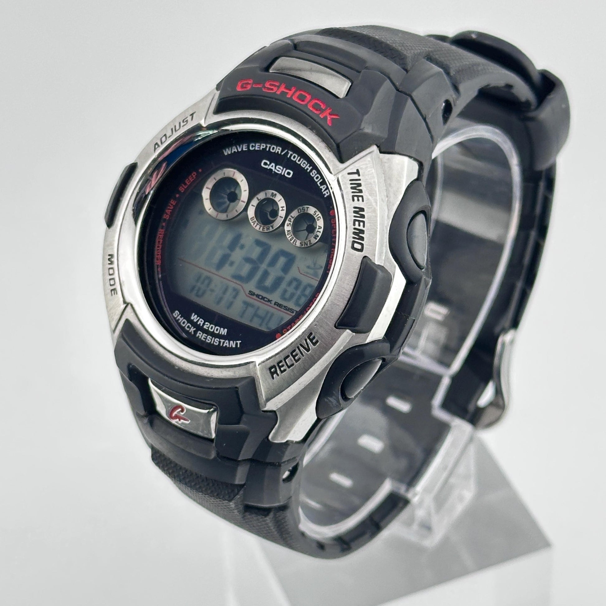 Casio G Shock Waveceptor Tough Solar Digital 200M Black Mens Watch