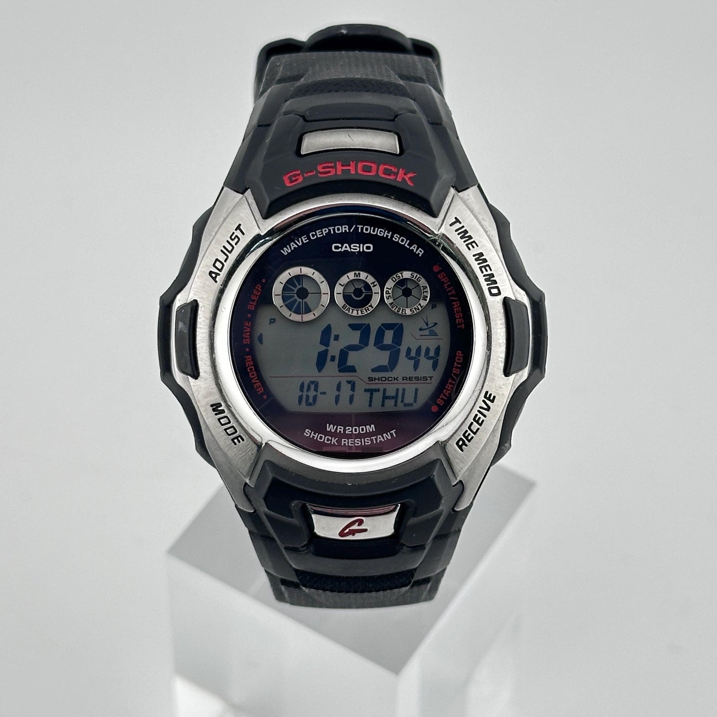 Casio G Shock Waveceptor Tough Solar Digital 200M Black Mens Watch