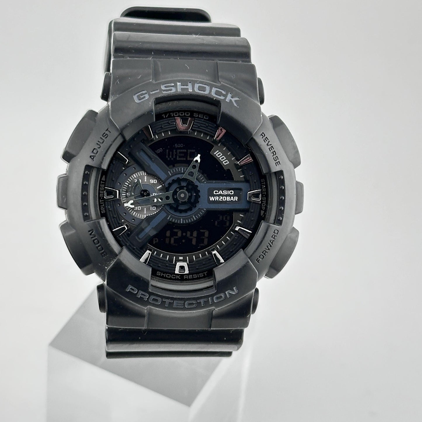 Casio G-Shock Chronograph - Black and Blue 52mm Mens Watch