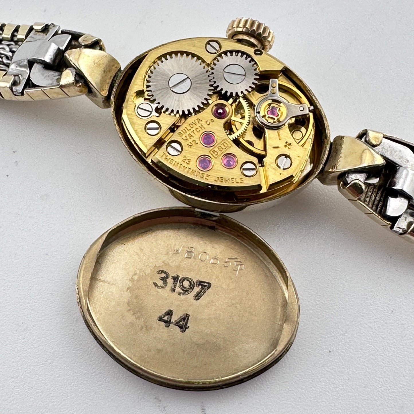 Vintage Bulova Swiss 10k Gold Filled Ladies 14mm Cocktail Watch with 23 Jewel Movement