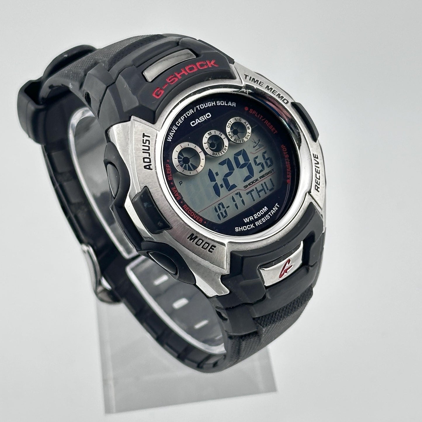 Casio G Shock Waveceptor Tough Solar Digital 200M Black Mens Watch