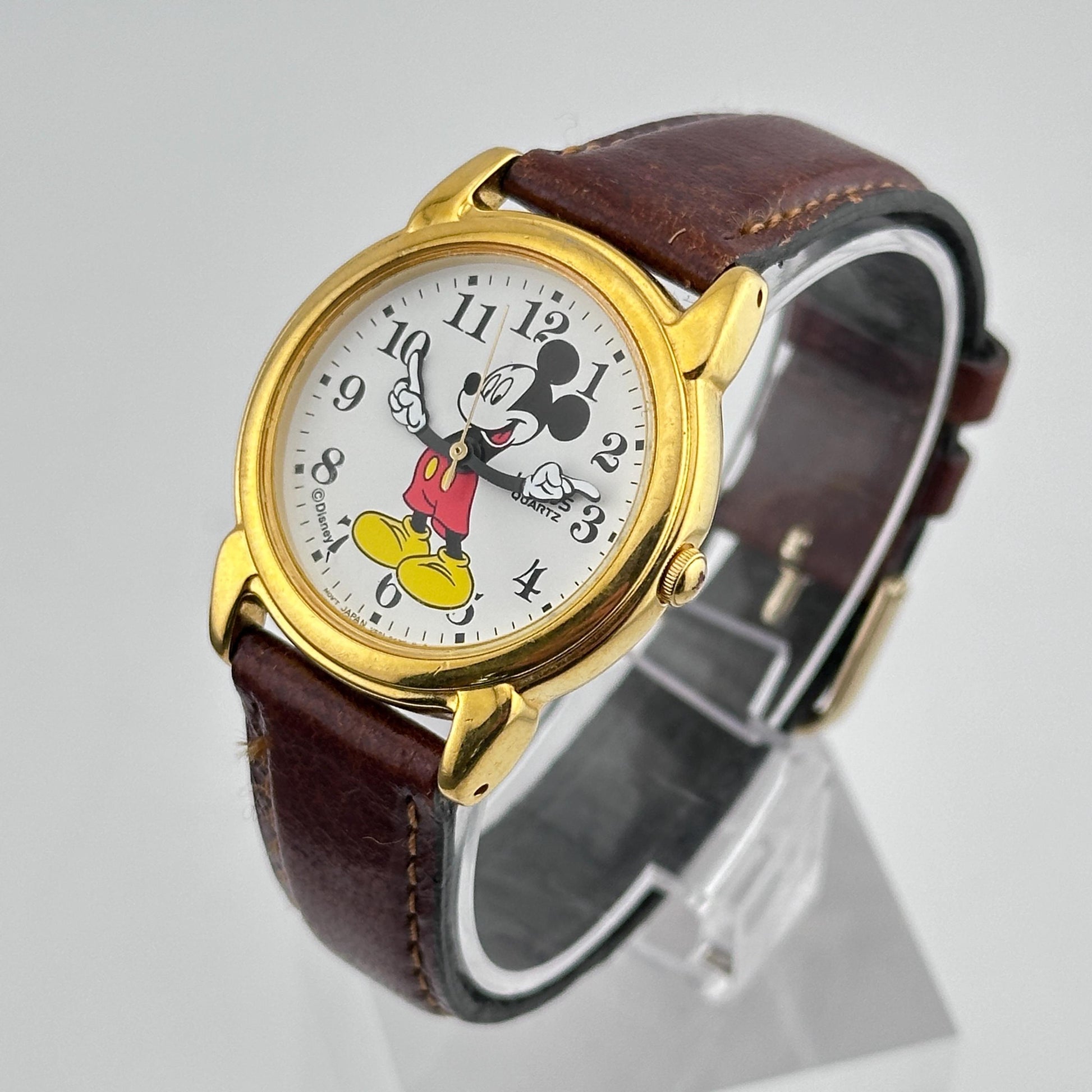 Mickey Mouse 30mm Gold Tone Midsized Quartz Watch