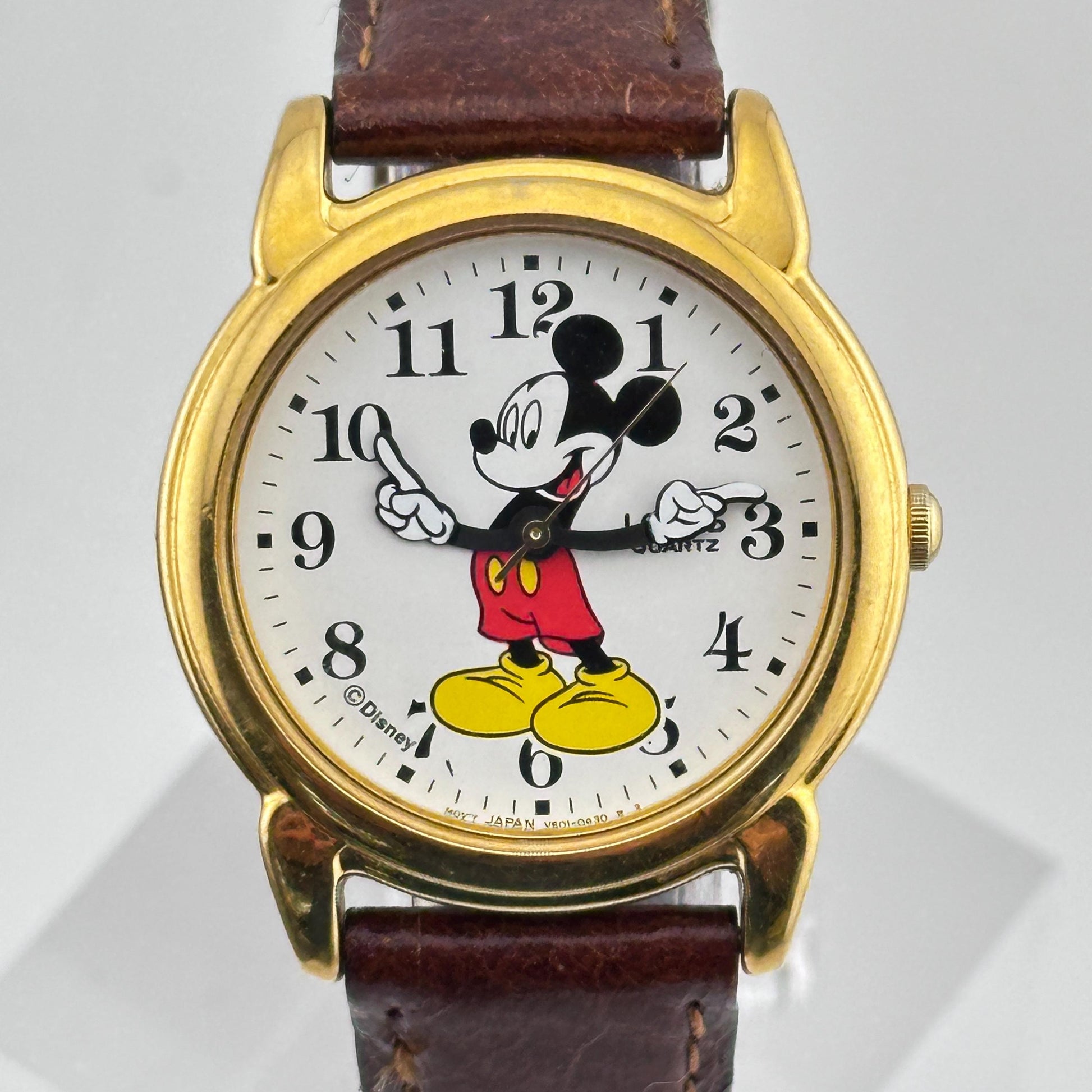 Mickey Mouse 30mm Gold Tone Midsized Quartz Watch