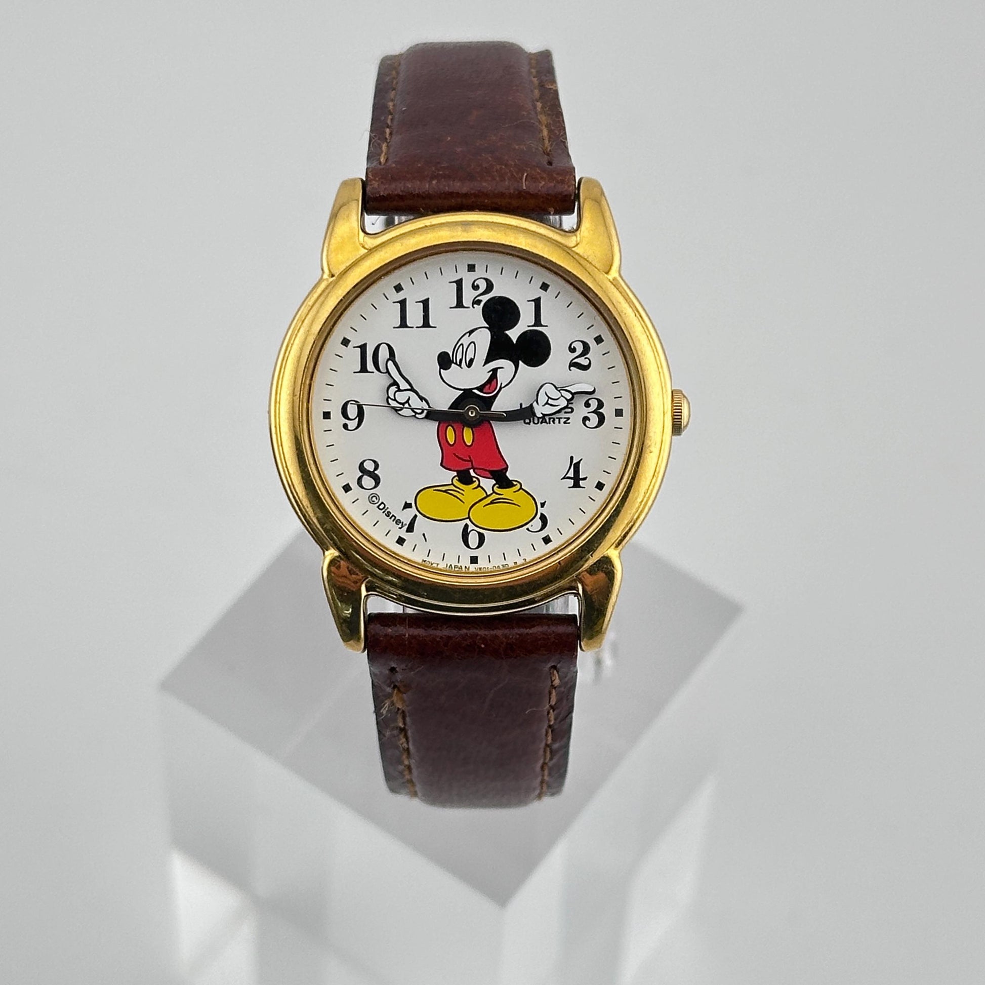 Mickey Mouse 30mm Gold Tone Midsized Quartz Watch