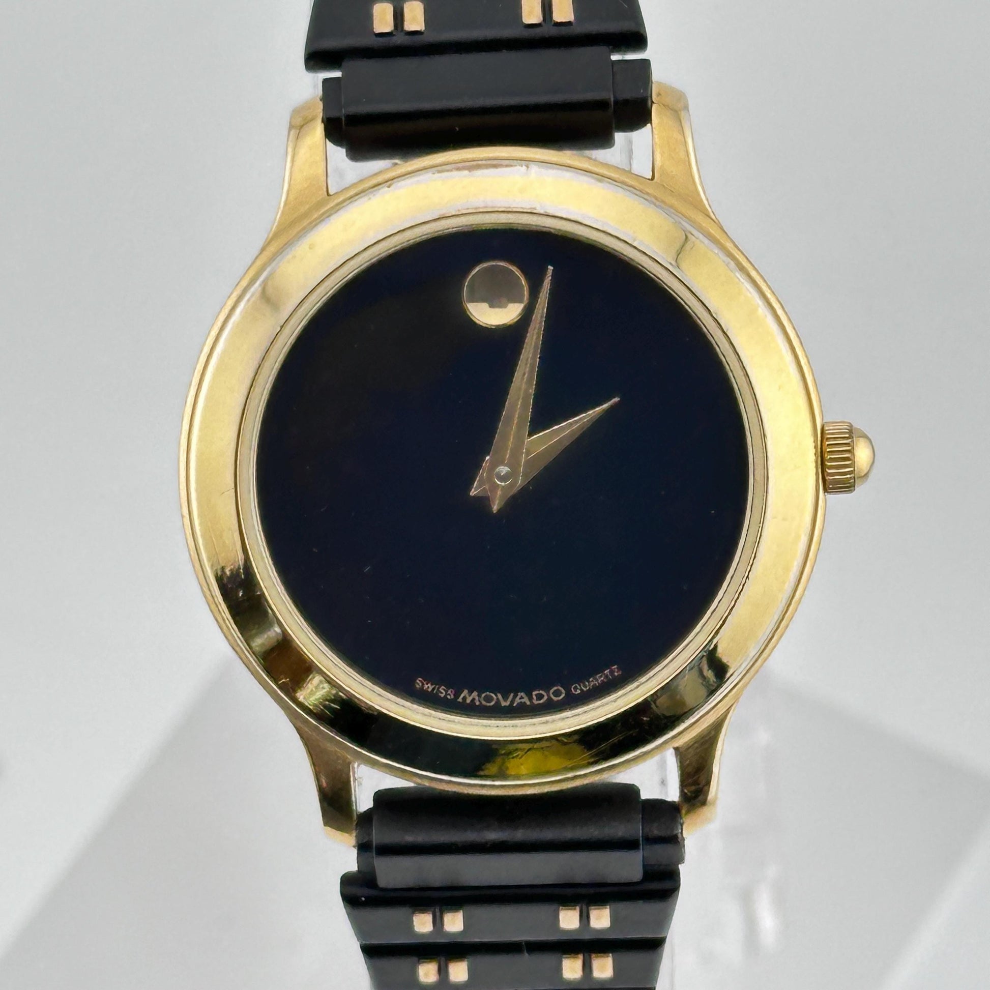 Movado Black and Gold Museum Dial Ladies 26mm Watch