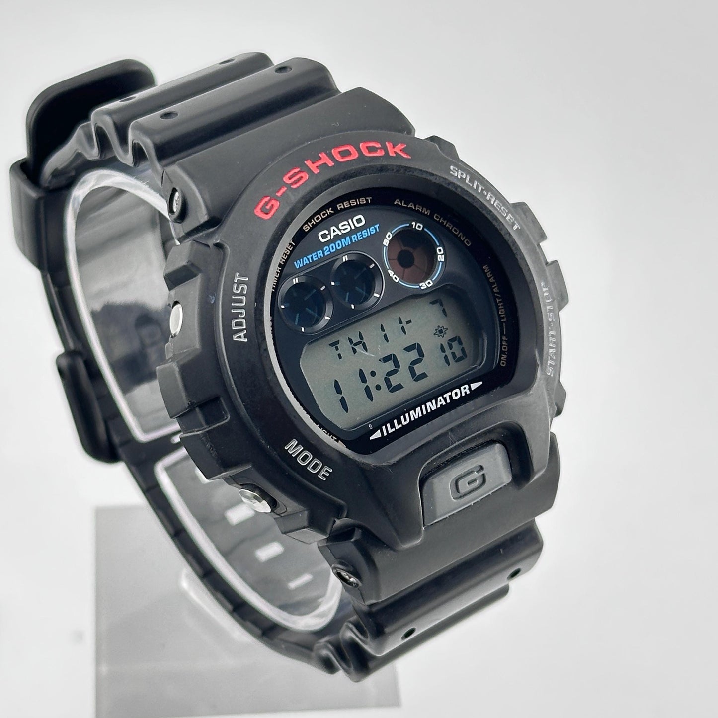 Casio G Shock Digital 200M Black w/ Red Accents 50mm Men’s Watch