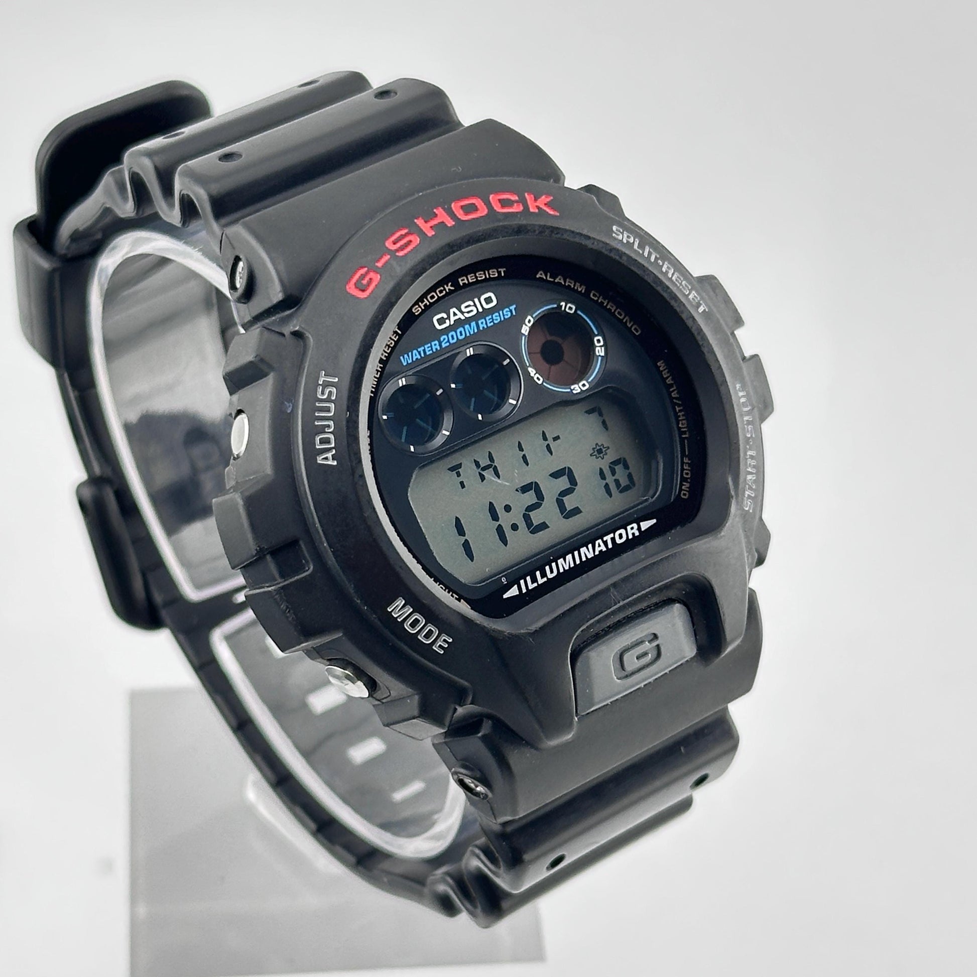 Casio G Shock Digital 200M Black w/ Red Accents 50mm Men’s Watch