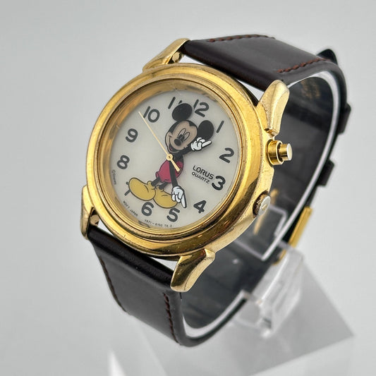 Mickey Mouse 30mm Gold Tone Midsized Quartz Watch