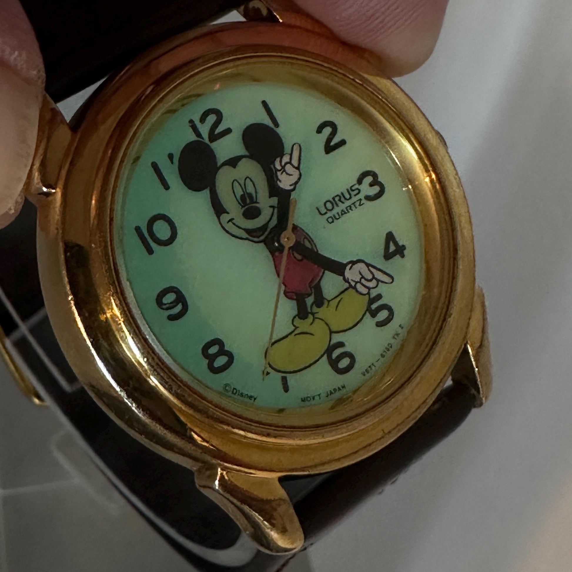 Mickey Mouse 30mm Gold Tone Midsized Quartz Watch