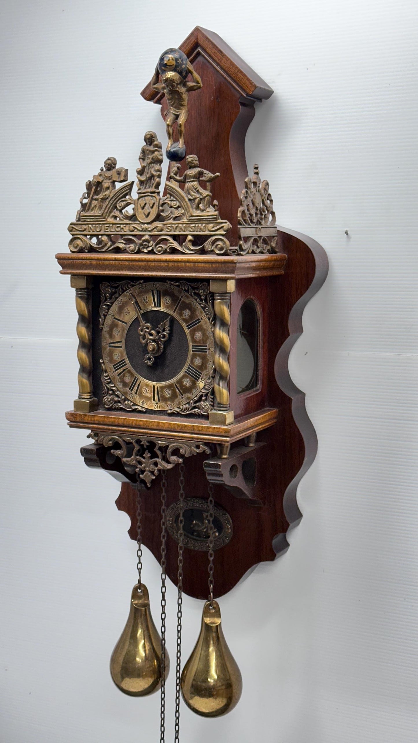 Dutch Zaanse Zaandam Pendulum Atlas Clock Warmink Wuba