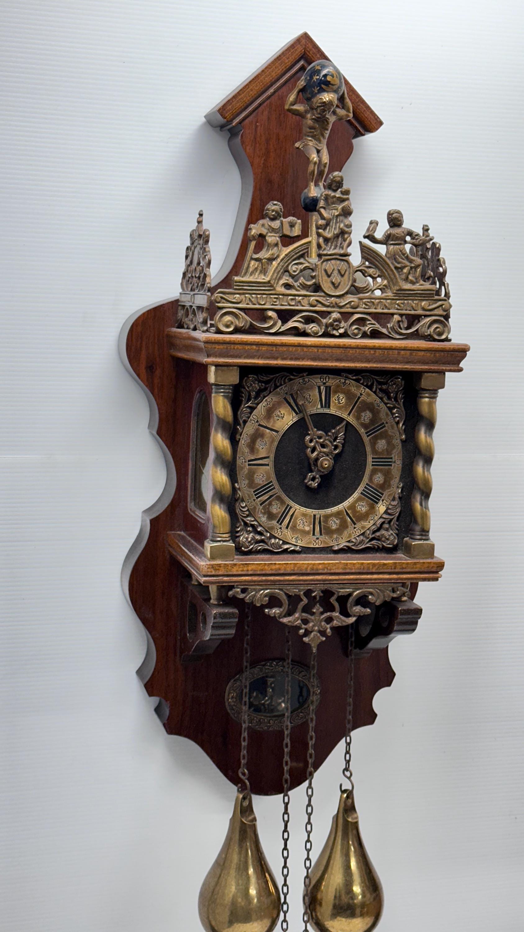 Dutch Zaanse Zaandam Pendulum Atlas Clock Warmink Wuba